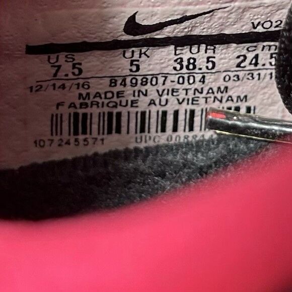 Nike Metcon 3 849807-004 Women's Sz 7.5 Cool Grey Solar Red Athletic Shoes Used - Picture 13 of 13